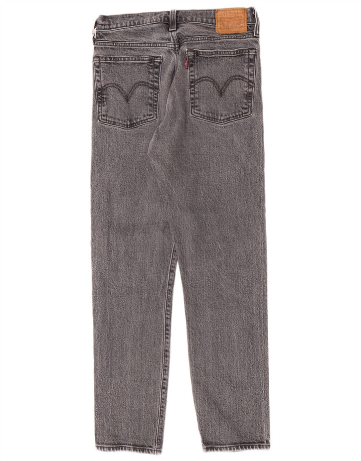 Женские зауженные джинсы на танкетке Levi's W26 L27, серые, хлопковые, классические