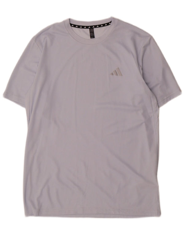 Adidas Mens T-Shirt Top Medium Grey Polyester
