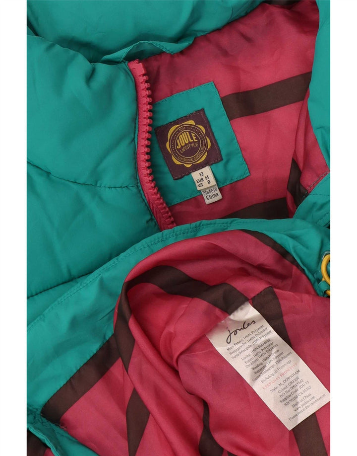 Женский утепленный жилет Joules UK 12, средний бирюзовый полиэстер