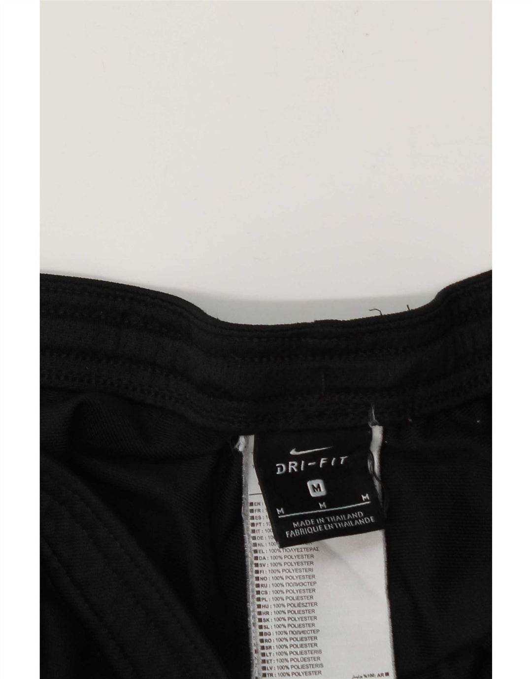 Мужские спортивные брюки Nike Dri Fit среднего размера, полиэстер с цветными блоками, средний черный