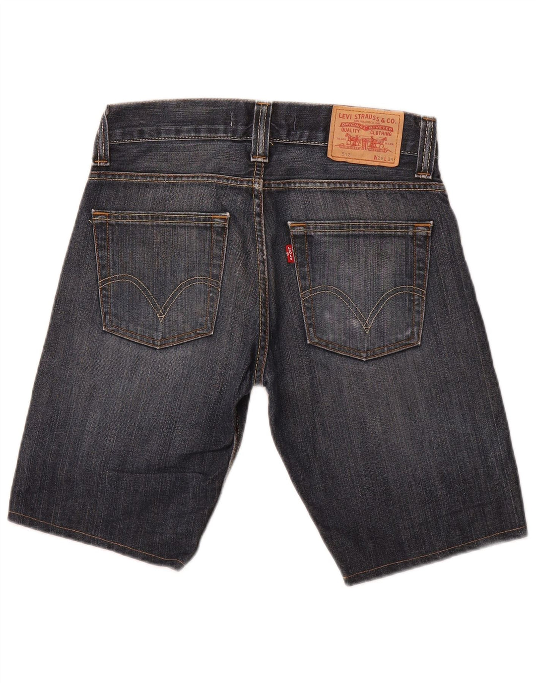 Мужские джинсовые шорты LEVI'S 512 W29, маленькие синие, хлопок
