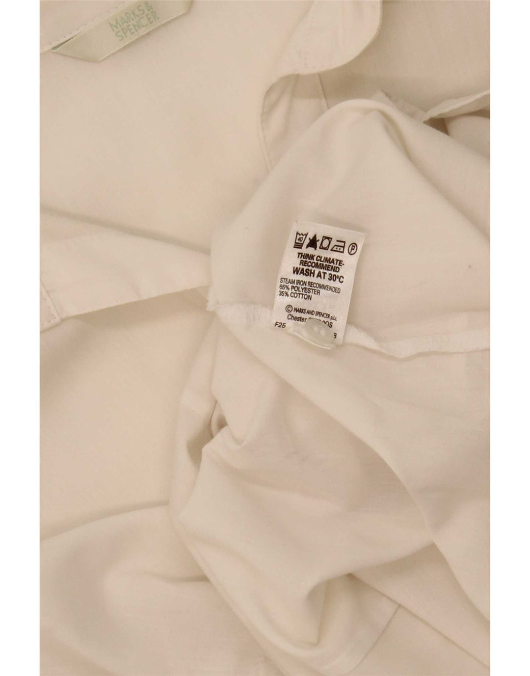 Женская рубашка без рукавов Marks & Spencer UK 20 2XL, белый полиэстер