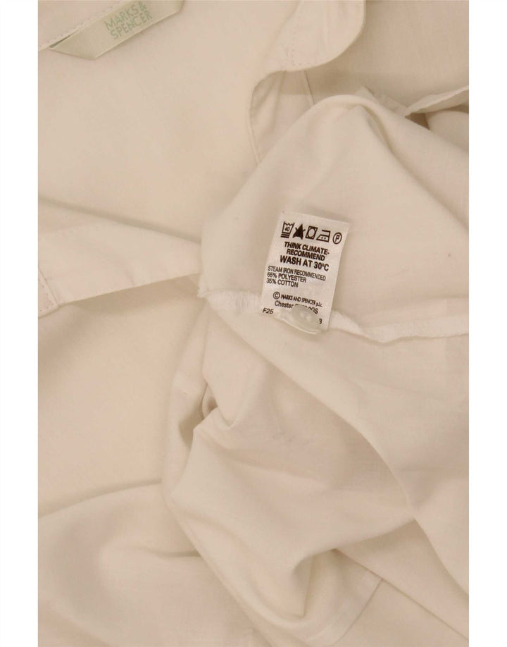 Женская рубашка без рукавов Marks & Spencer UK 20 2XL, белый полиэстер