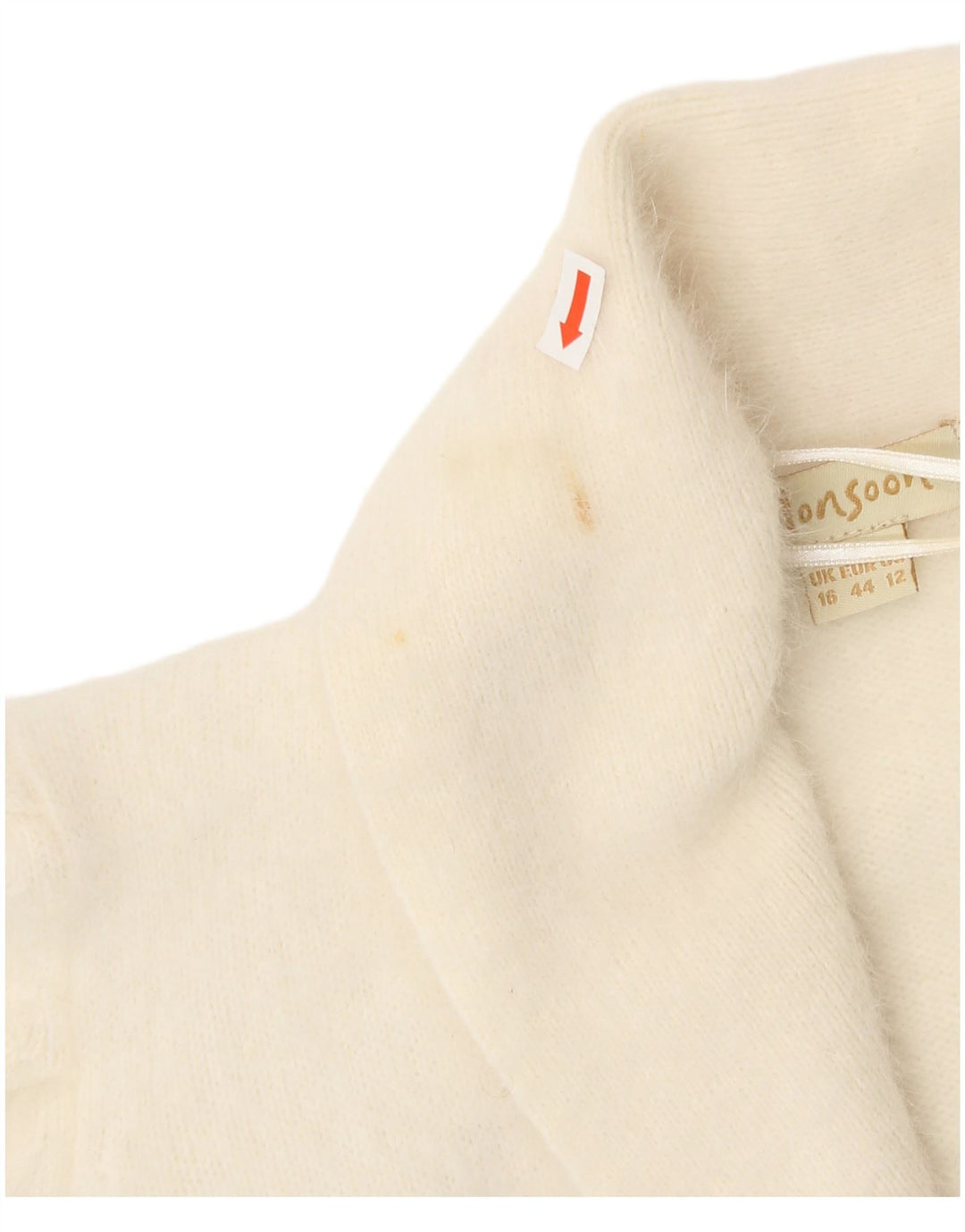 Женский джемпер-болеро Monsoon UK 16, большой цвет из белой ангоры