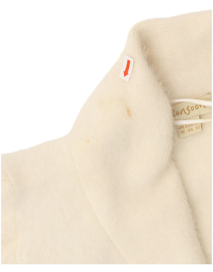 Женский джемпер-болеро Monsoon UK 16, большой цвет из белой ангоры