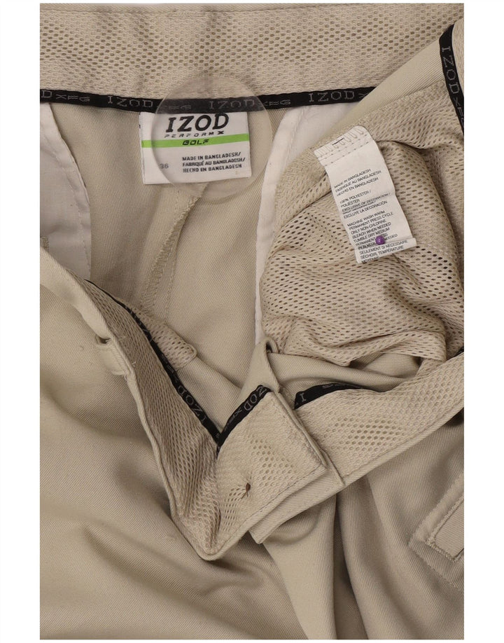 Мужские шорты карго Izod W36, большие, бежевые, полиэстер
