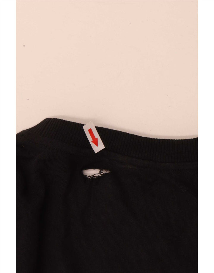 Мужской свитшот с рисунком Calvin Klein Jeans, джемпер среднего размера, черный, хлопок