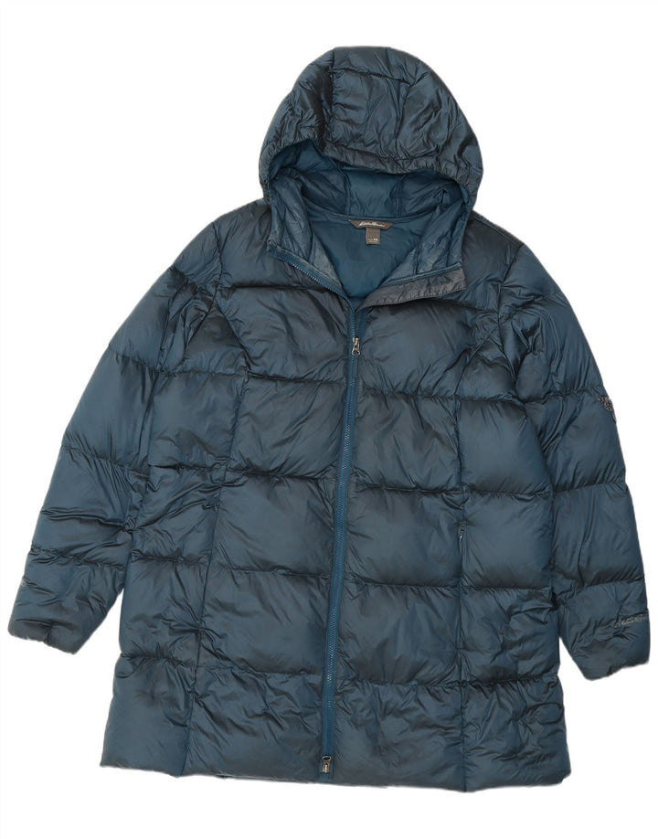 Женская утепленная куртка с капюшоном Eddie Bauer UK 20 2XL, синий нейлон