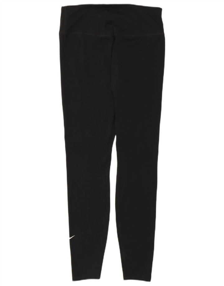 NIKE Womens Dri Fit Crop Leggings UK 12 Medium  Black