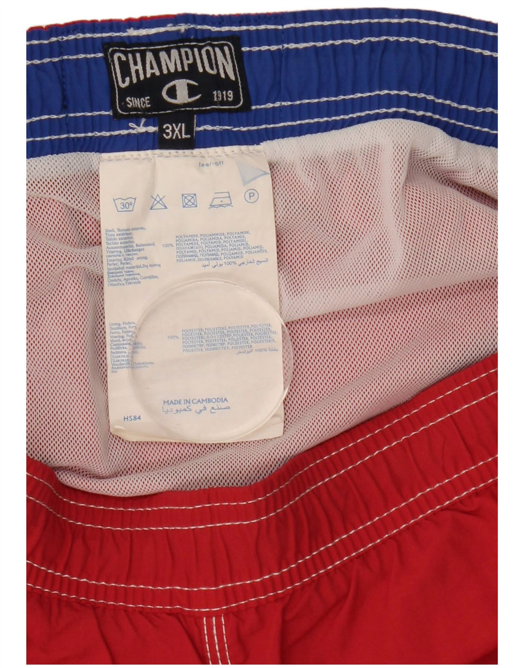 Мужские шорты для плавания Champion 3XL, красный полиамид