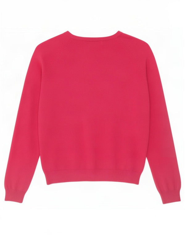 Женский кардиган Zara UK 12, хлопок среднего розового цвета