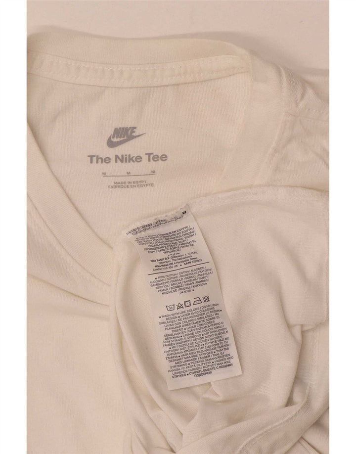 Мужская футболка Nike из хлопка белого цвета среднего размера