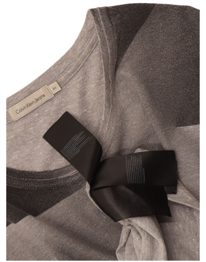 Calvin Klein Jeans Женская футболка с рисунком Верх среднего серого цвета с геометрическим рисунком