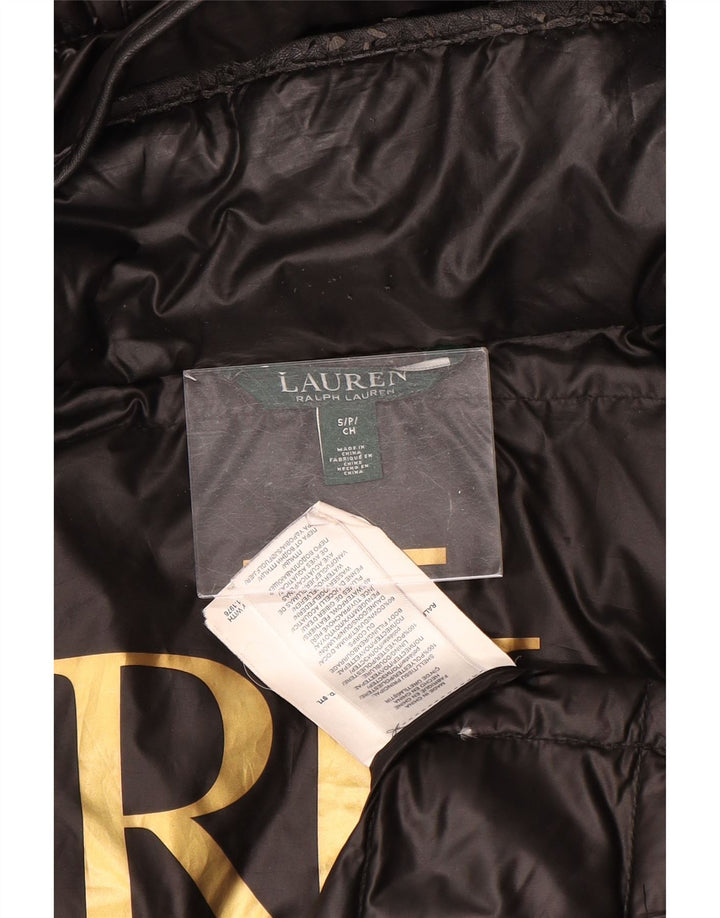 Женская утепленная куртка с капюшоном Ralph Lauren UK 10, маленький черный полиэстер
