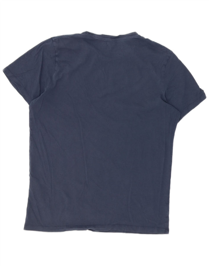 Мужская футболка с рисунком Jack & Jones Top среднего темно-синего цвета с цветными блоками
