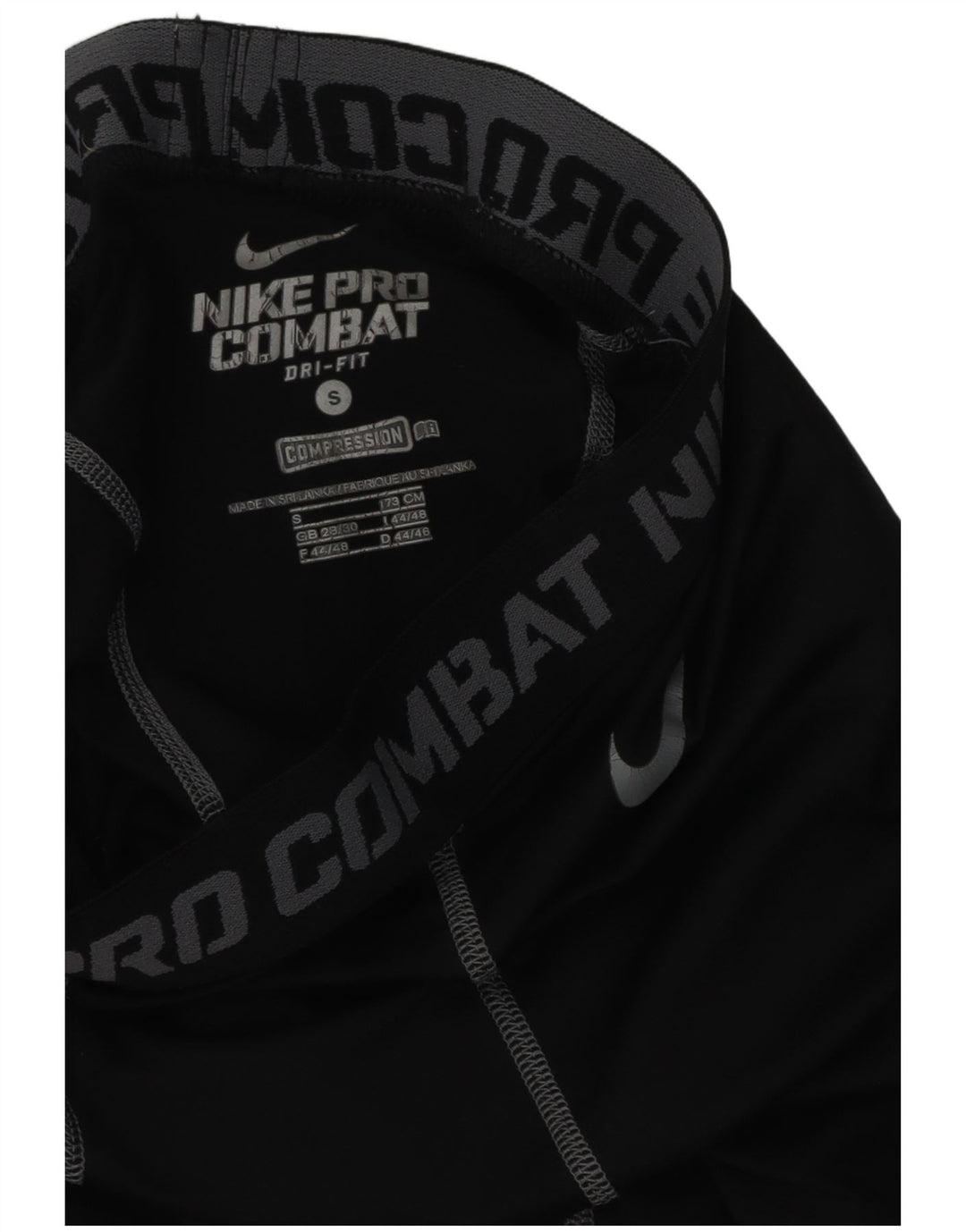 Мужские леггинсы с рисунком Nike Dri Fit, маленькие черные синтетические