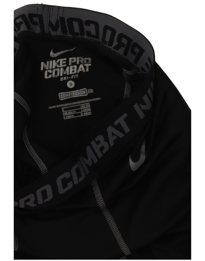 Мужские леггинсы с рисунком Nike Dri Fit, маленькие черные синтетические
