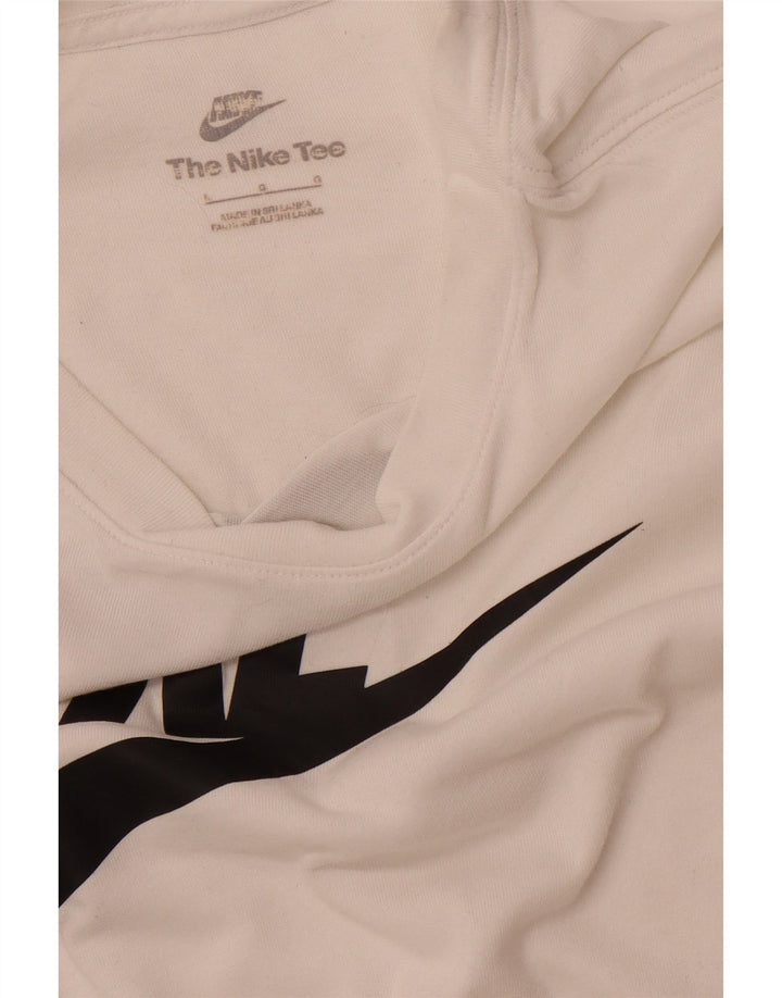 Мужская футболка с рисунком NIKE, большая белая