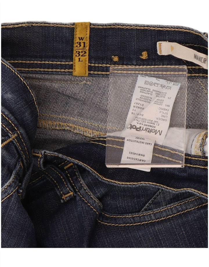 Женские джинсы скинни MELTIN' POT Maner с низкой талией W31 L32, синий хлопок