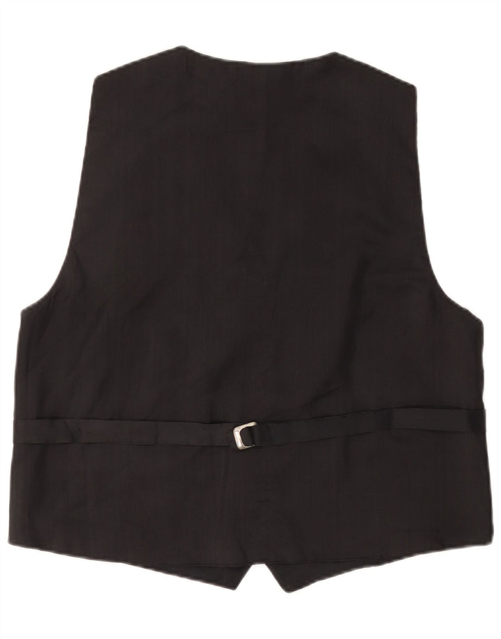 Винтажный мужской жилет с абстрактным узором, большой синий