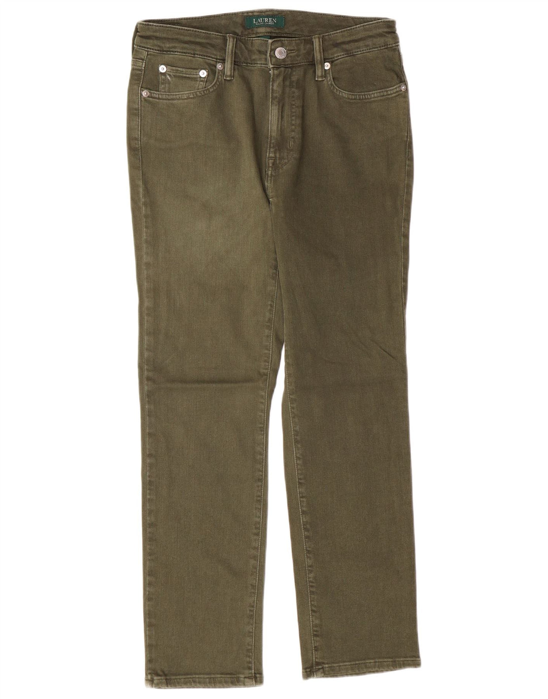 RALPH LAUREN Женские прямые джинсы США 6 Средний W28 L26 Хаки Хлопок