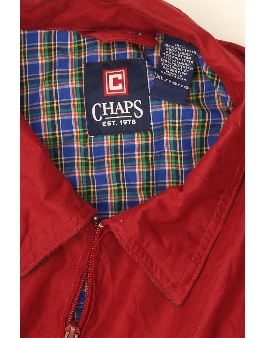Мужская куртка-бомбер Chaps UK 42 XL, красный полиэстер