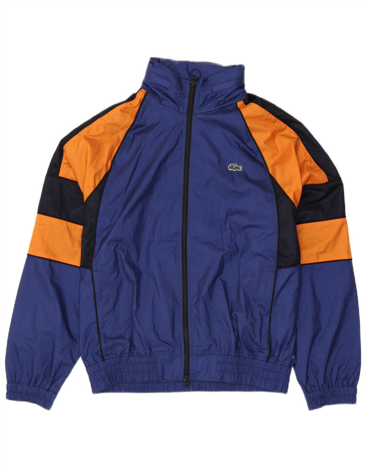 Мужской спортивный костюм LACOSTE, верхняя куртка, большой темно-синий, полиамид с цветными блоками
