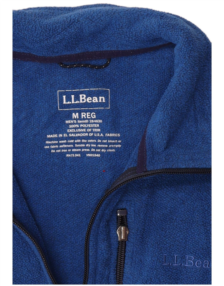 Мужская флисовая куртка L.L.Bean UK 38, средний синий полиэстер