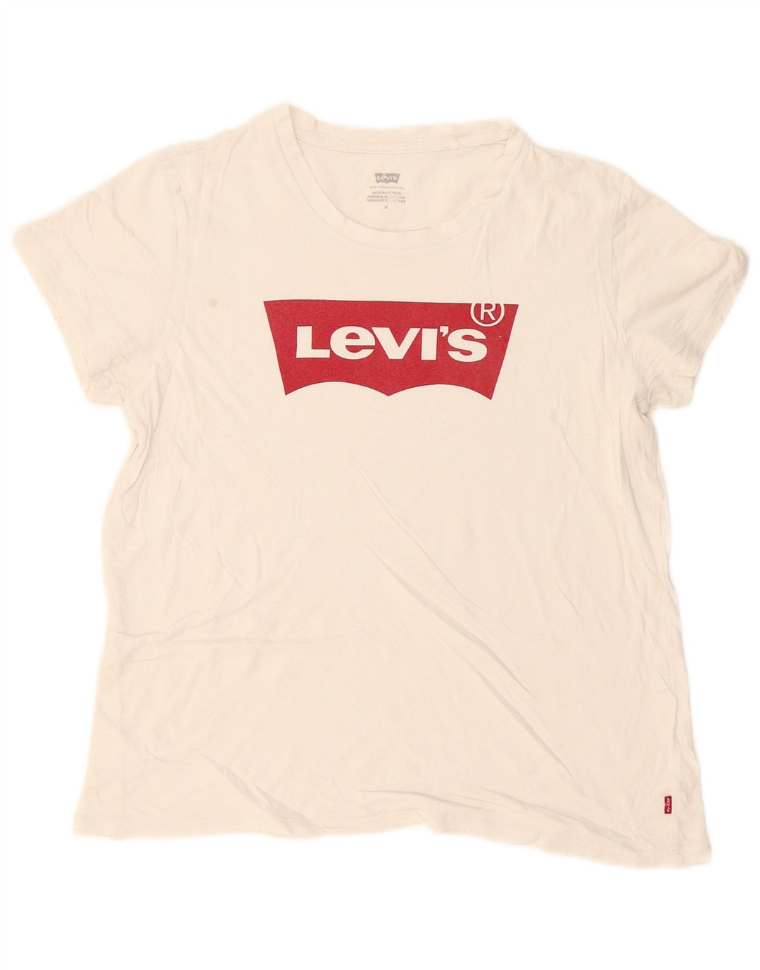 Женская футболка с рисунком Levi's Top UK 14, средний белый