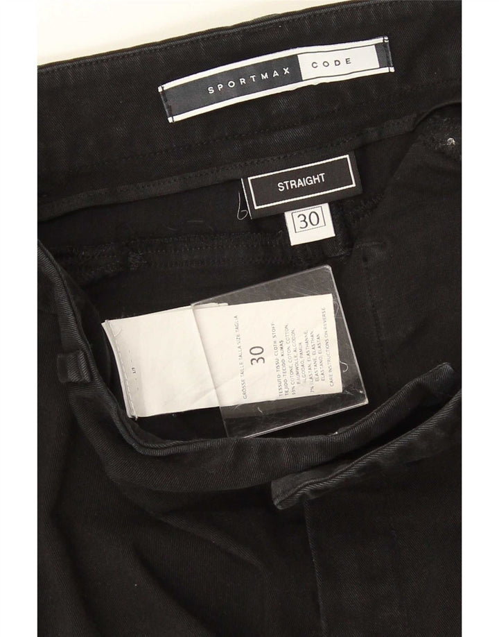 Женские прямые джинсы Sportmax W30 L32, черный хлопок