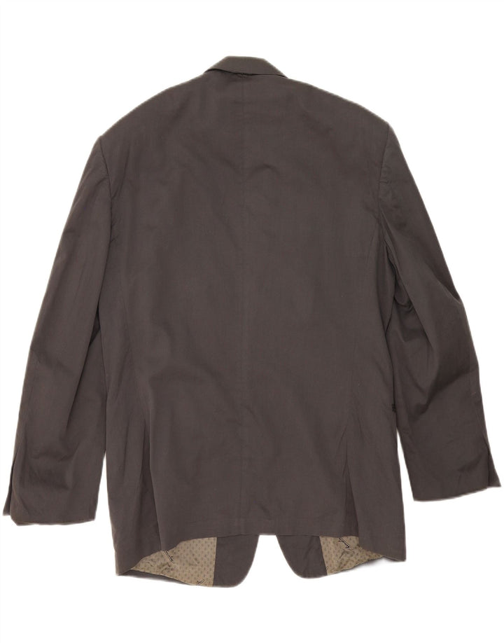 BORSALINO Mens 2 Button Blazer Jacket IT 52 XL Grey Cotton Vintage Borsalino and Second-Hand Borsalino from Messina Hembry 