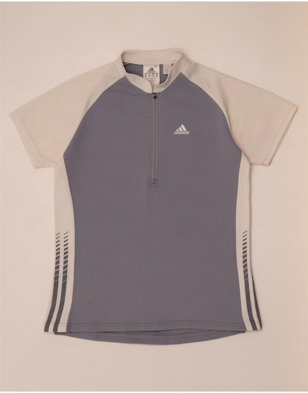 Женская футболка Adidas Top UK 16, большая серая, полиэстер с цветными блоками