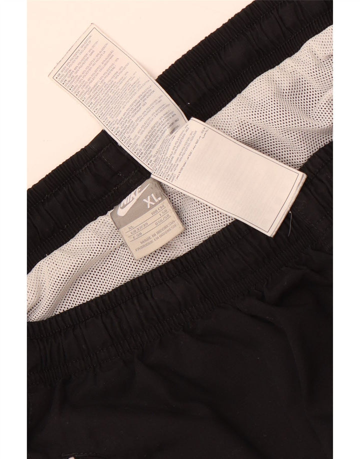 Мужские спортивные шорты-бермуды с рисунком Nike XL, черные полиэстер с цветными блоками