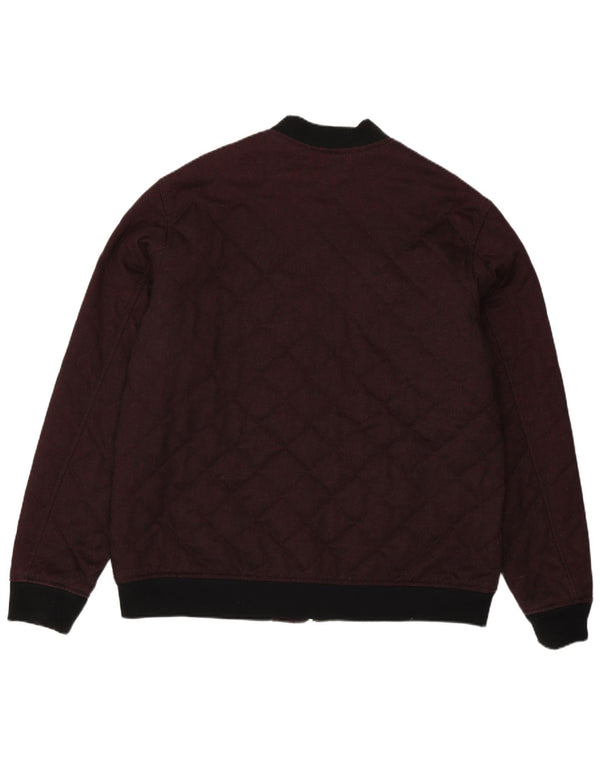 Мужская стеганая куртка-бомбер Zara UK 44 2XL бордовая