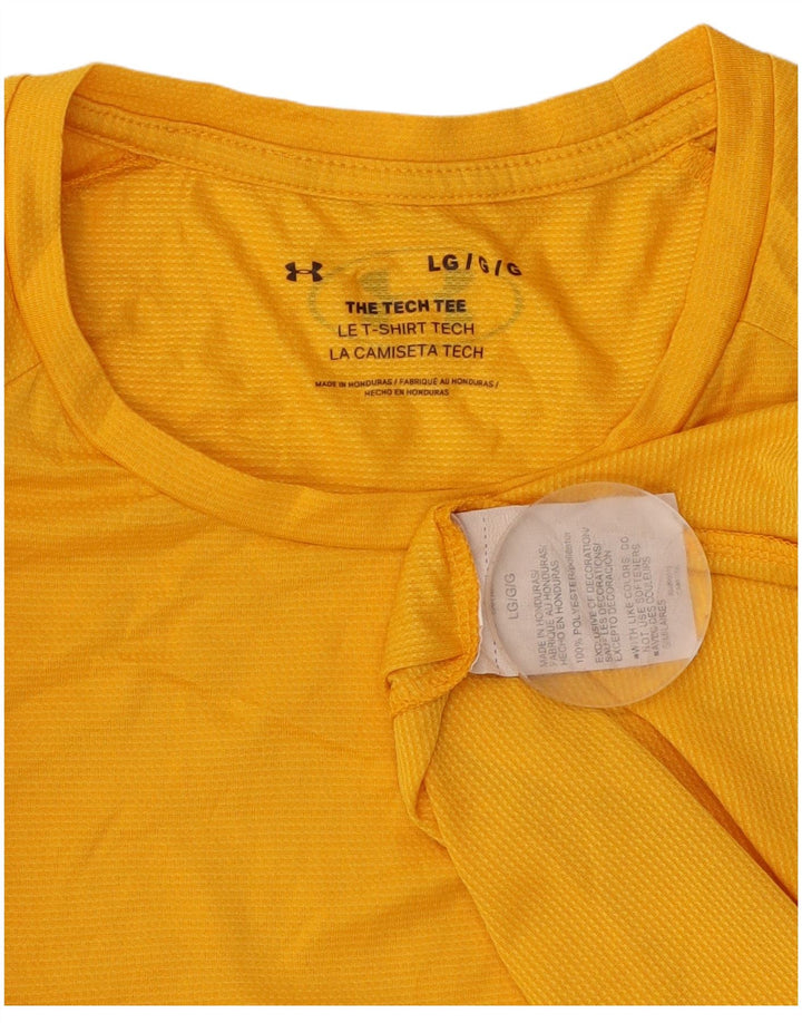 Мужская футболка UNDER ARMOR, большой желтый полиэстер