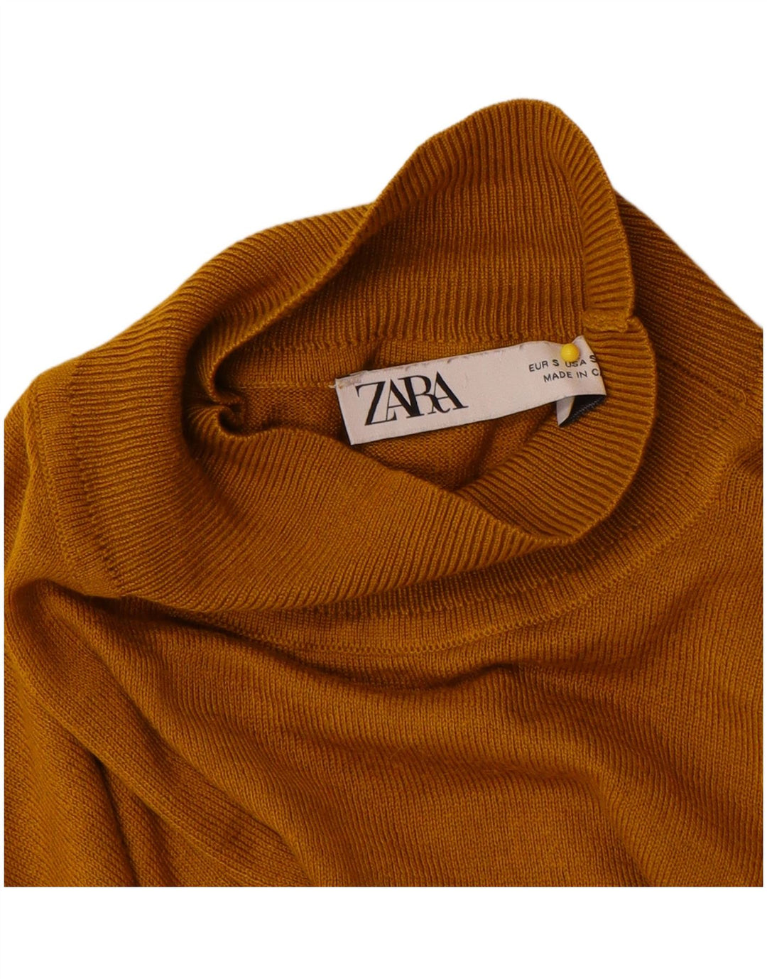 Женский джемпер с высоким воротником Zara UK 10, маленький бежевый