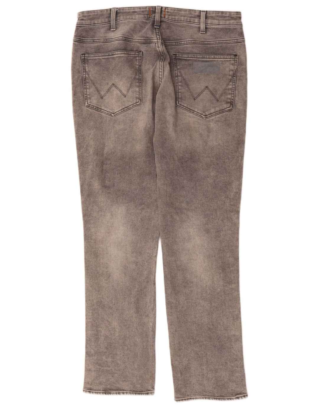 WRANGLER Mens Davidson Slim Straight Jeans W36 L32 Grey Cotton