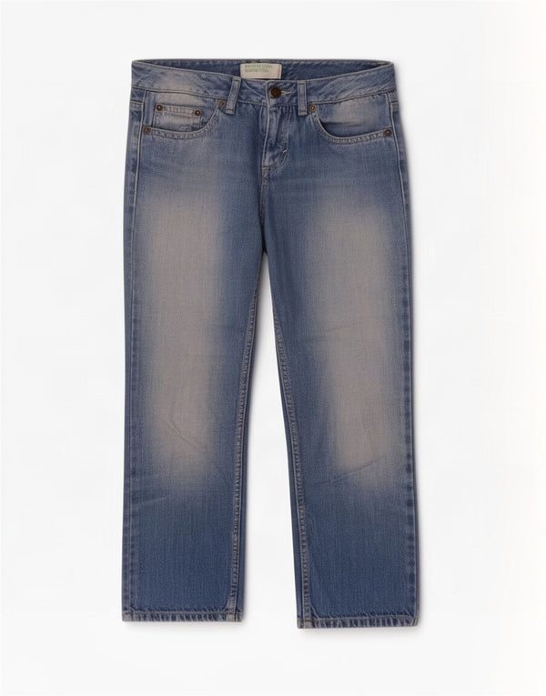Джинсы-капри женские Benetton IT 38 XS W28 L22 Синие, хлопок