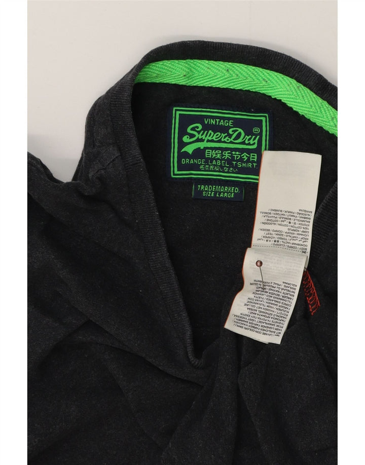 Женская футболка SUPERDRY Top UK 16, большой серый хлопок