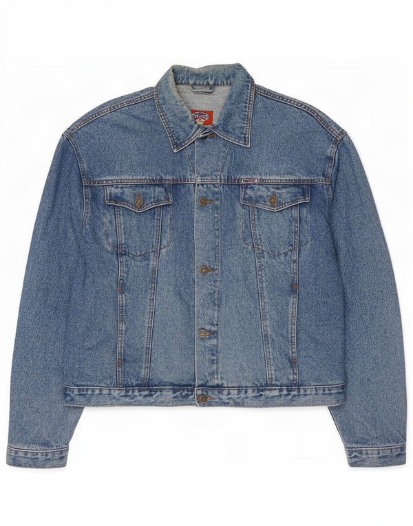 Винтажная мужская джинсовая куртка UK 42 XL, синяя