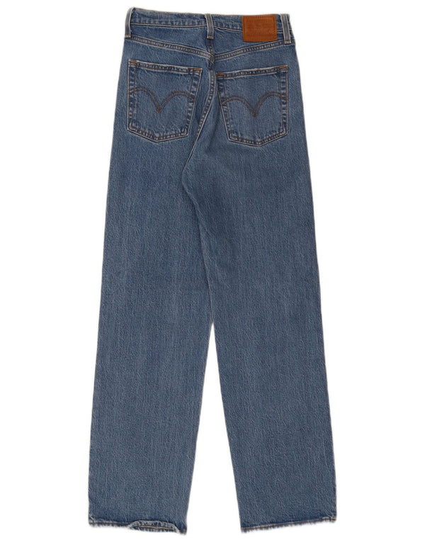 Женские прямые джинсы Levi's с завышенной талией W25 L29, синий хлопок