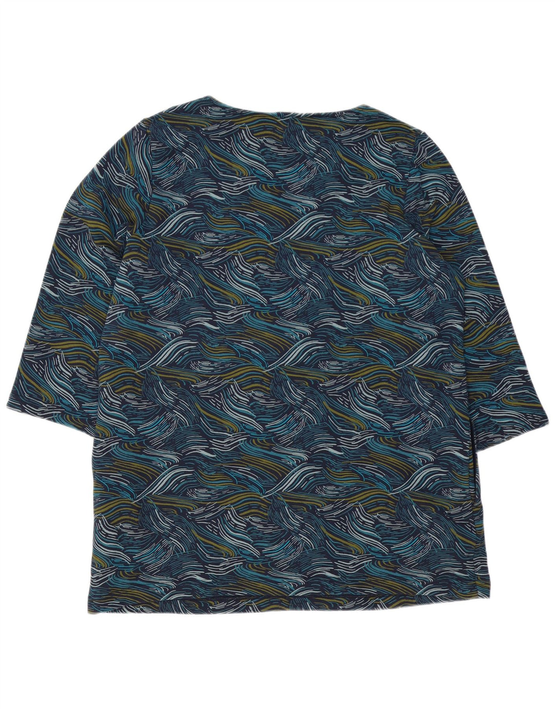 SEASALT CORNWALL Женское платье прямого кроя с абстрактным узором, Великобритания 16, большой синий цвет