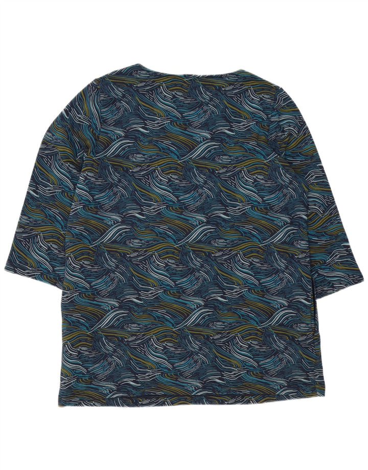 SEASALT CORNWALL Женское платье прямого кроя с абстрактным узором, Великобритания 16, большой синий цвет