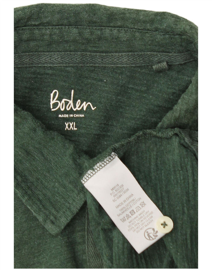Мужская рубашка поло BODEN с длинным рукавом 2XL, зеленый хлопок
