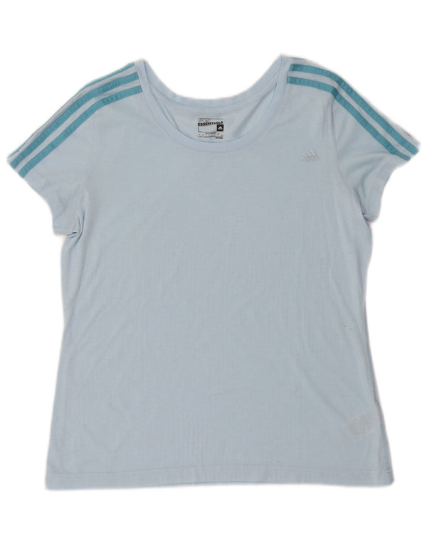 Женская футболка Adidas Climalite Top UK 16/18, большой синий полиэстер