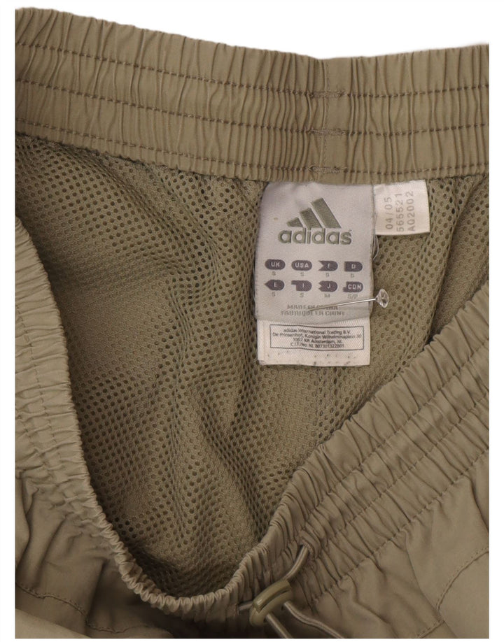Мужские спортивные брюки-капри Adidas, маленький цвет хаки, полиэстер