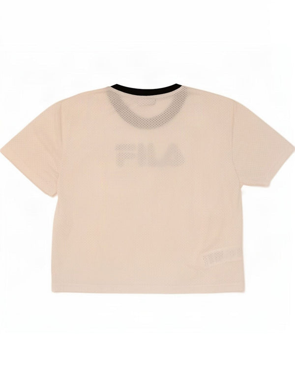 Fila Womens Graphic T-Shirt Top UK 16 Large White Polyester
