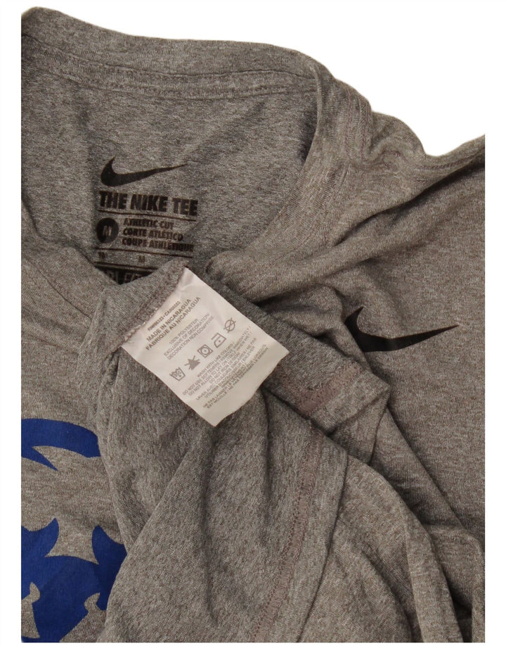 Женская футболка с рисунком Nike Dri Fit Top UK 14, средний серый полиэстер