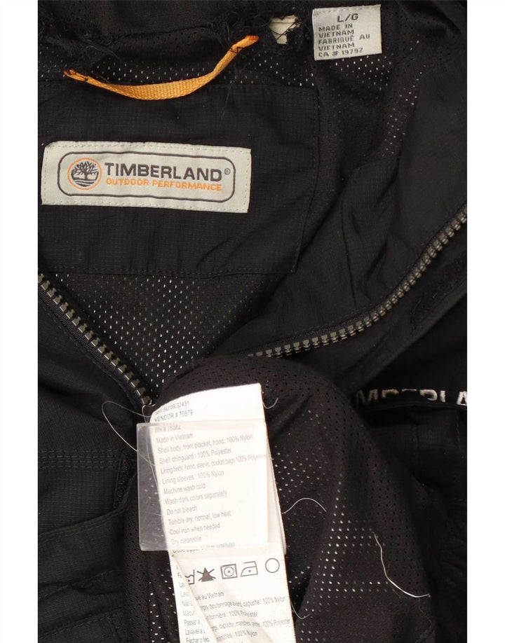 Мужская дождевик с капюшоном Timberland UK 40, большой черный нейлон