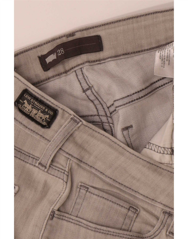 Женские укороченные джинсы Levi's W28 L25 Серые хлопковые
